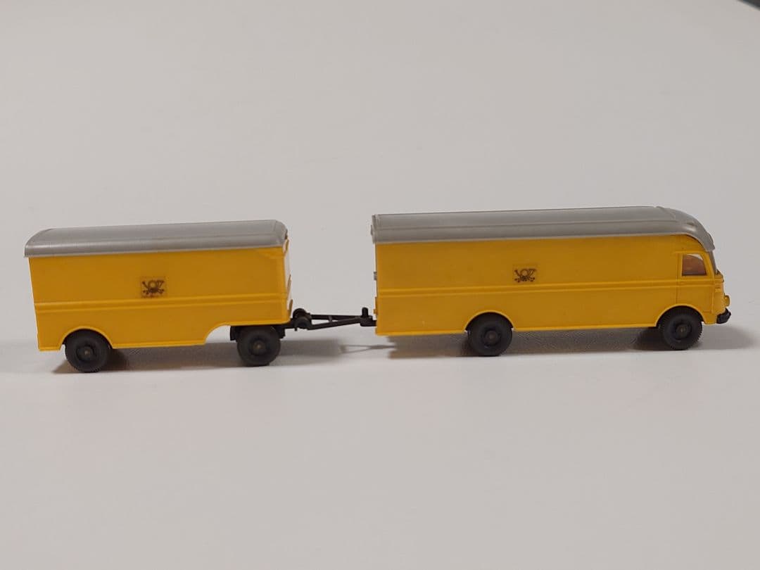 ミニカー WIKING 54 Big Postal Truck with Trailer