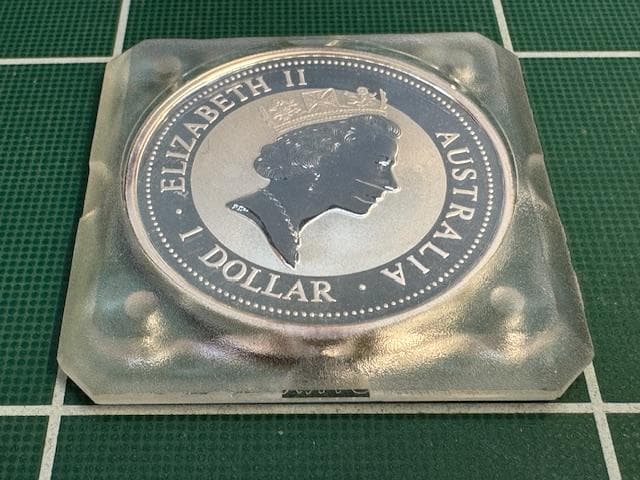 1998年　オーストラリア ワライカワセミ　1オンス銀貨　オリジナルケース付き