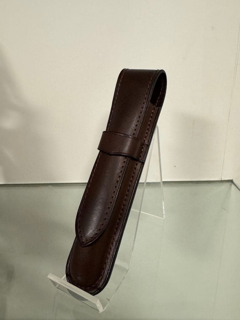 ル・ボナー 1本挿しペンケース ブッテーロ チョコ 茶色