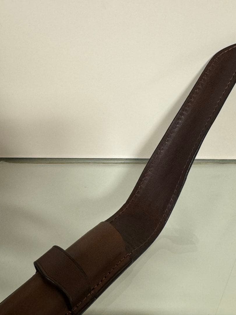 ル・ボナー 1本挿しペンケース ブッテーロ チョコ 茶色