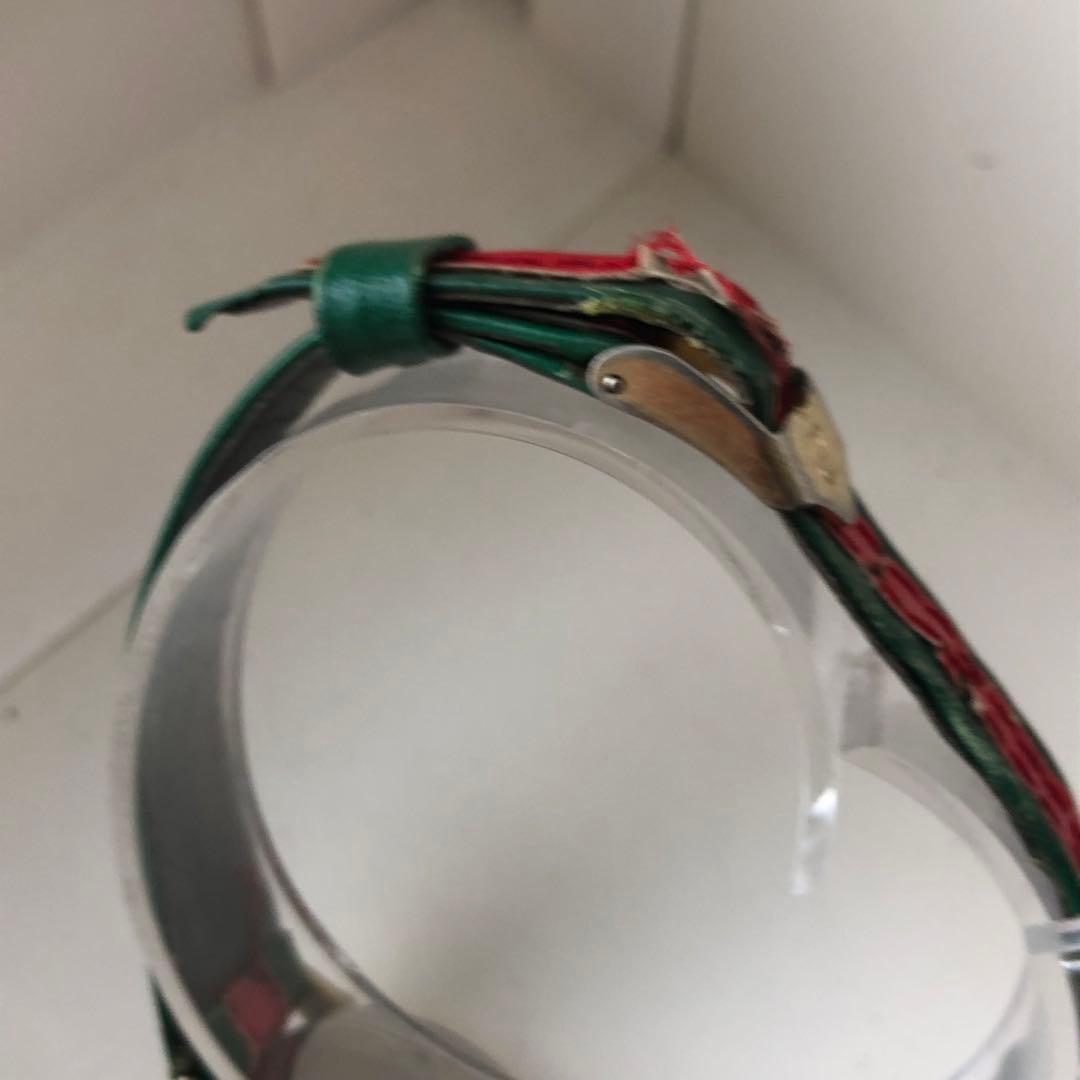 GUCCI オールドグッチ シェリーライン　 クォーツ時計 グリーン/レッド