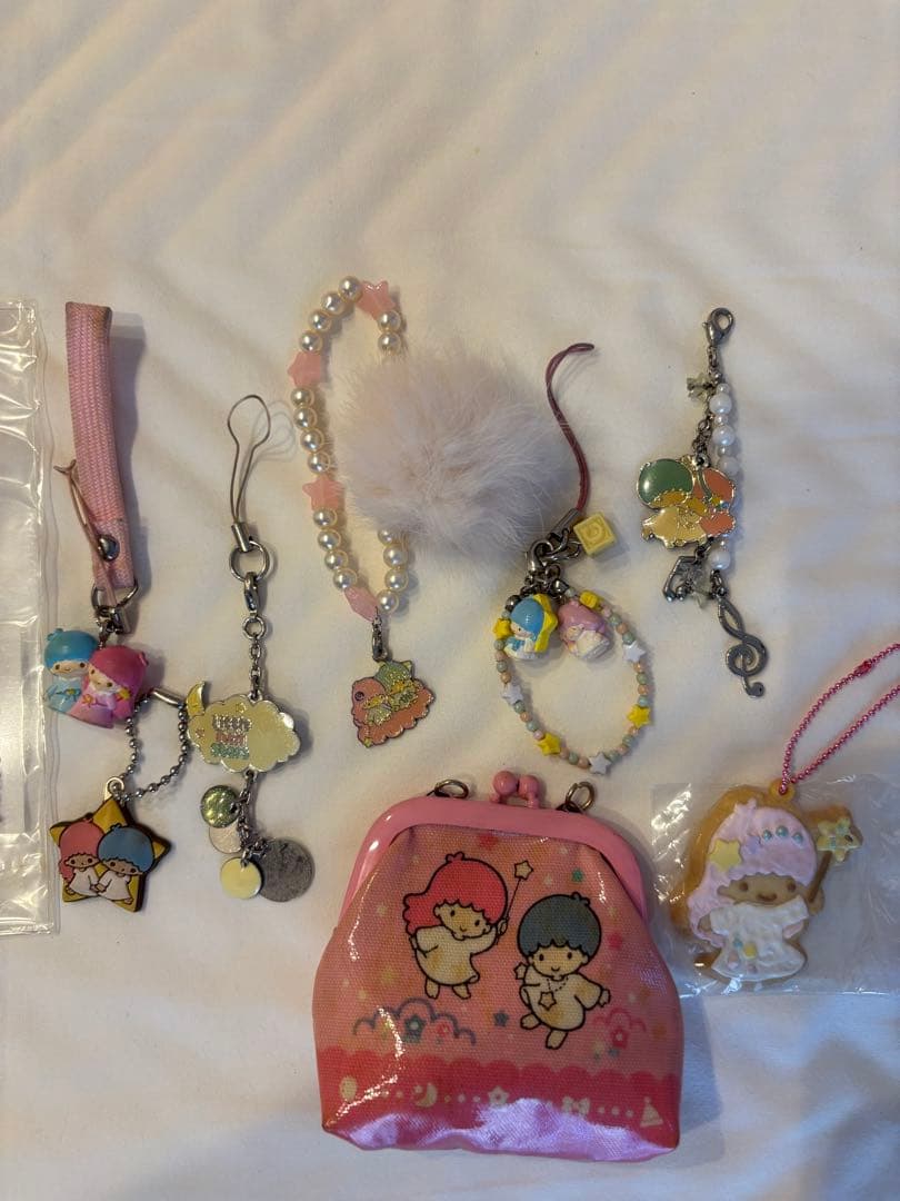 【激レア・レトロ】　サンリオ　キキララ　携帯ストラップ　がま口　2000年代