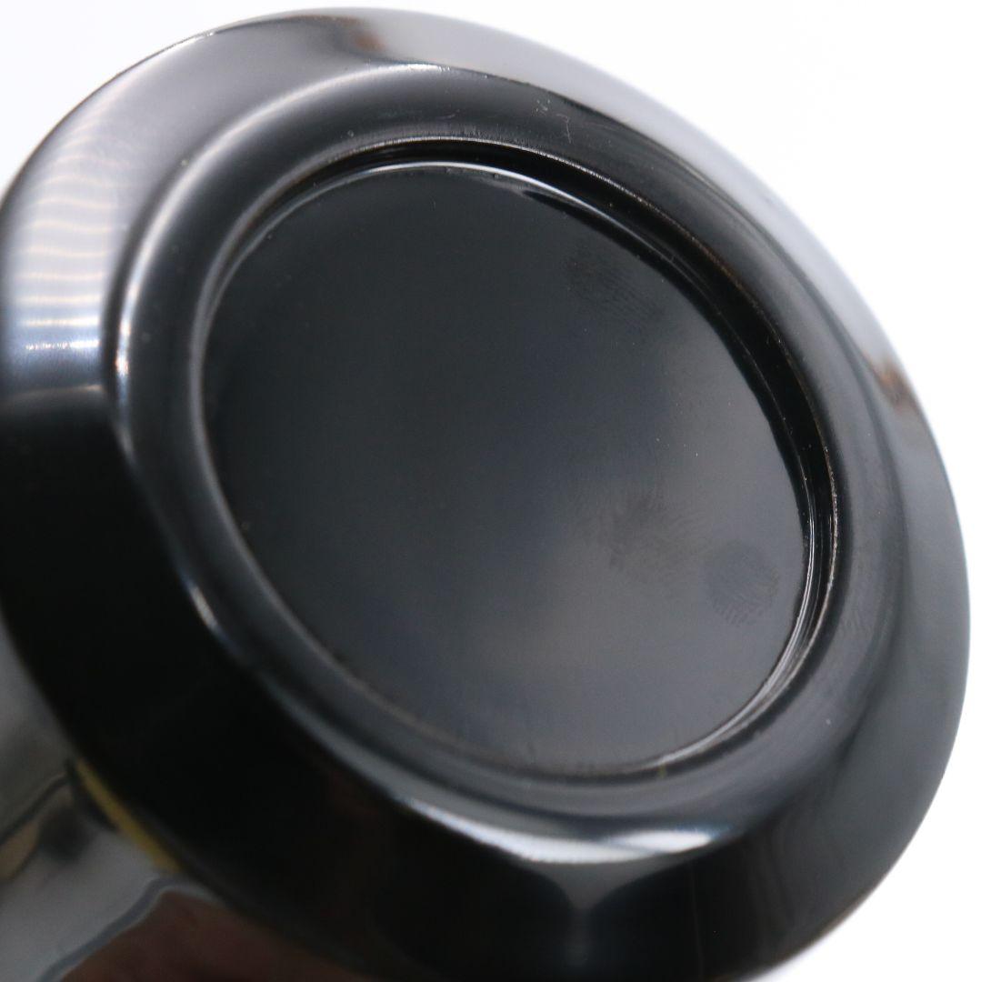 峯清作 桜文黒雪吹 棗 薄茶器 茶道具 共箱　C812　N1