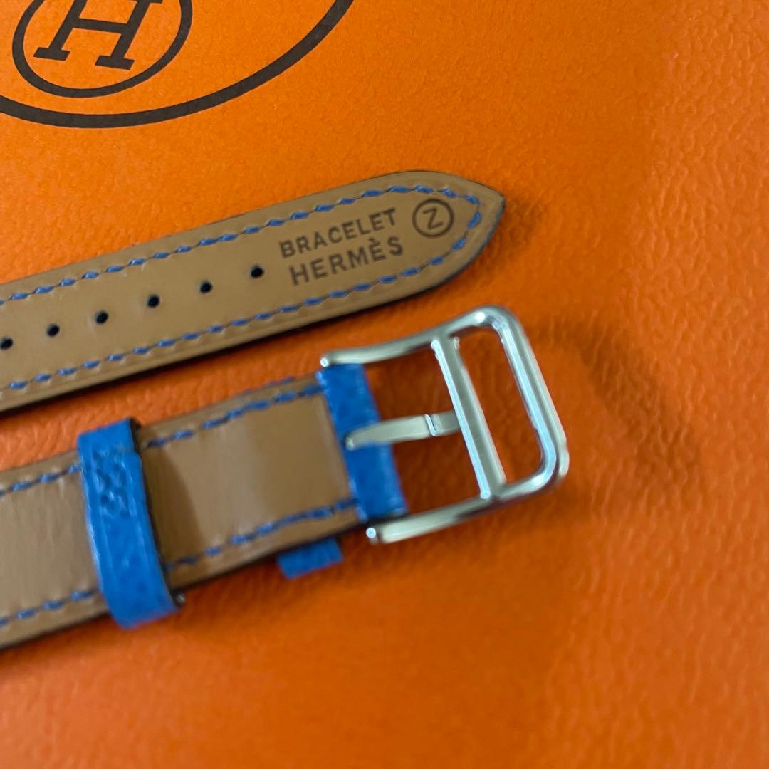 エルメス HERMES Hウォッチ レディース 腕時計用ベルト金具付き　ブルー
