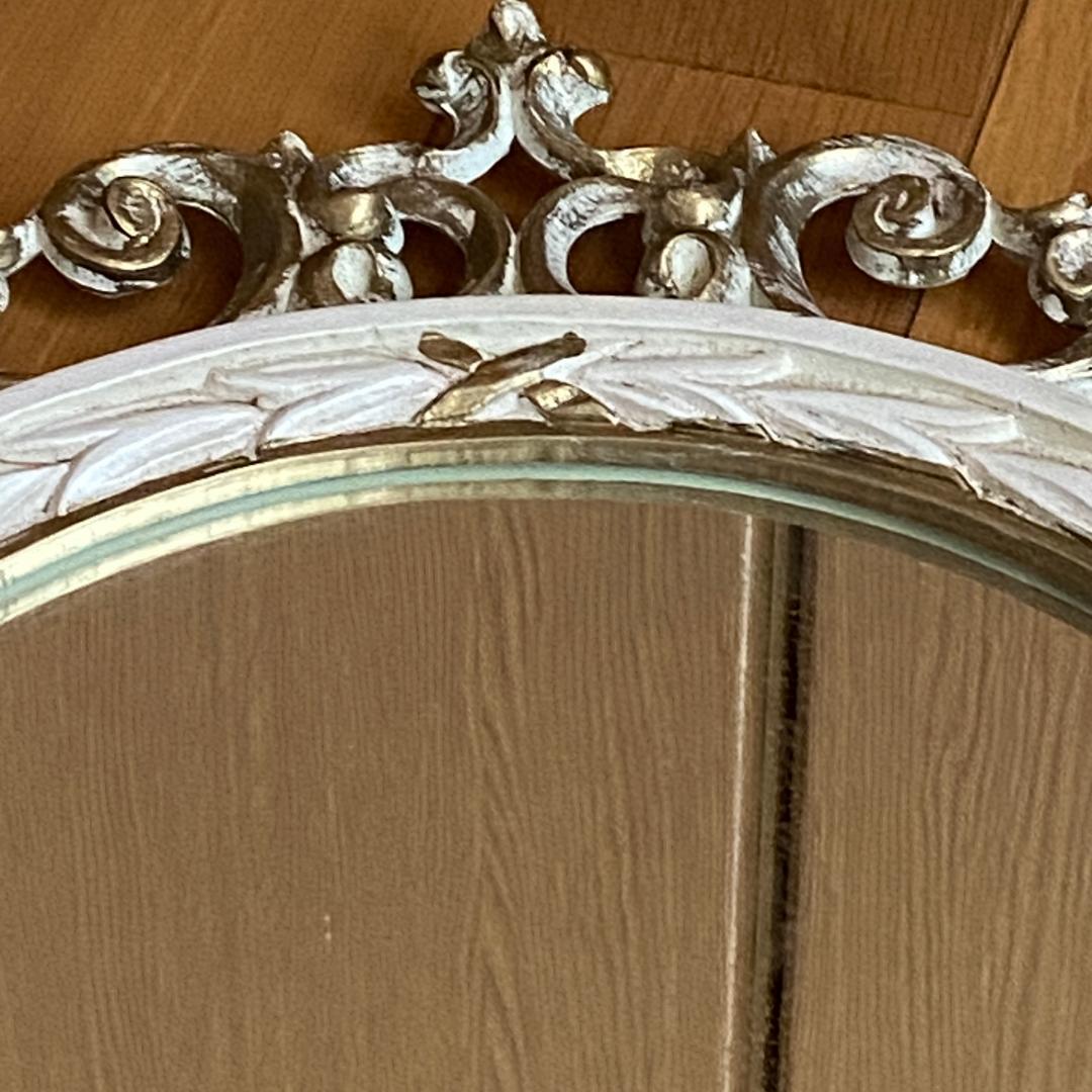 イタリア製 アンティーク風 卓上ミラー 壁掛け鏡 三面鏡