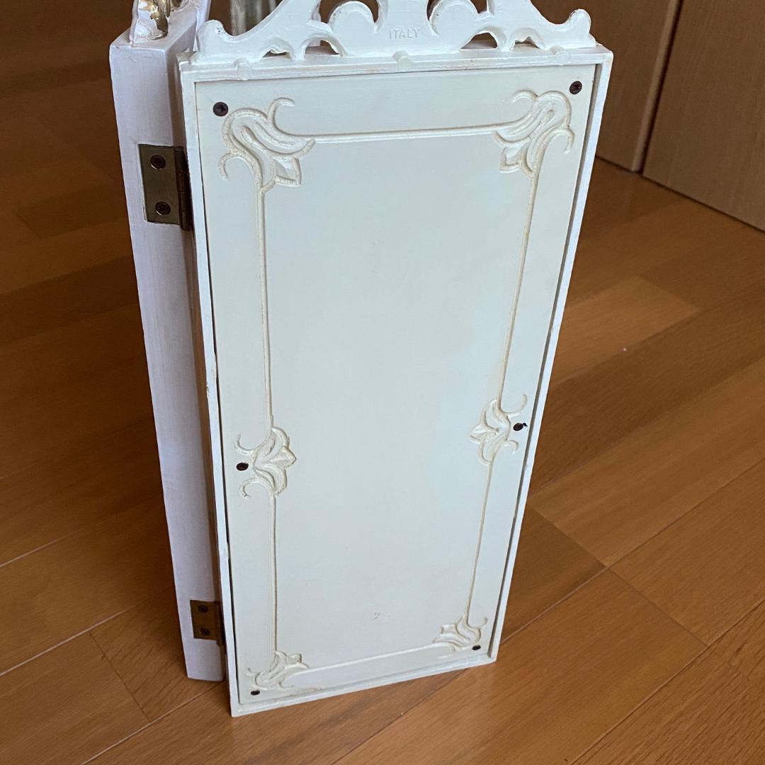 イタリア製 アンティーク風 卓上ミラー 壁掛け鏡 三面鏡