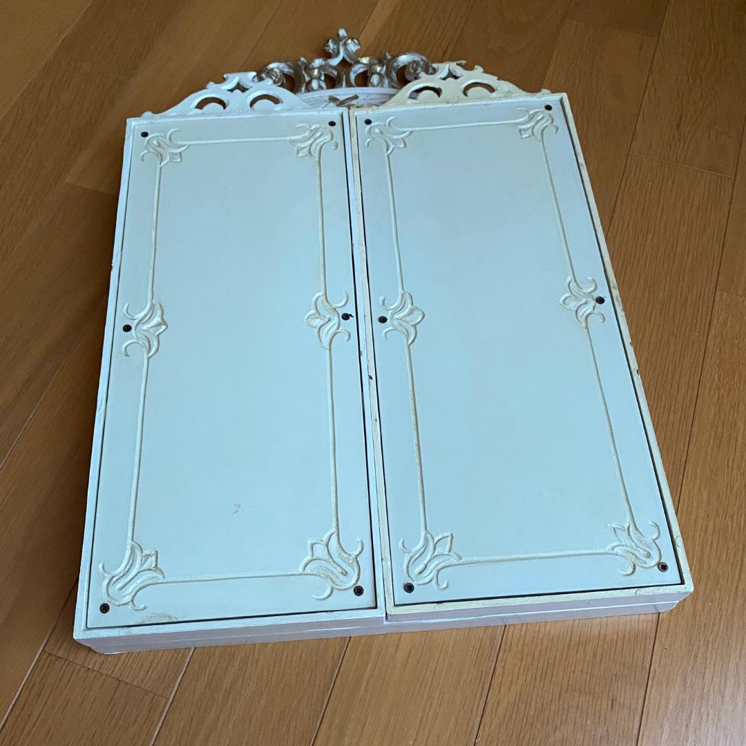 イタリア製 アンティーク風 卓上ミラー 壁掛け鏡 三面鏡