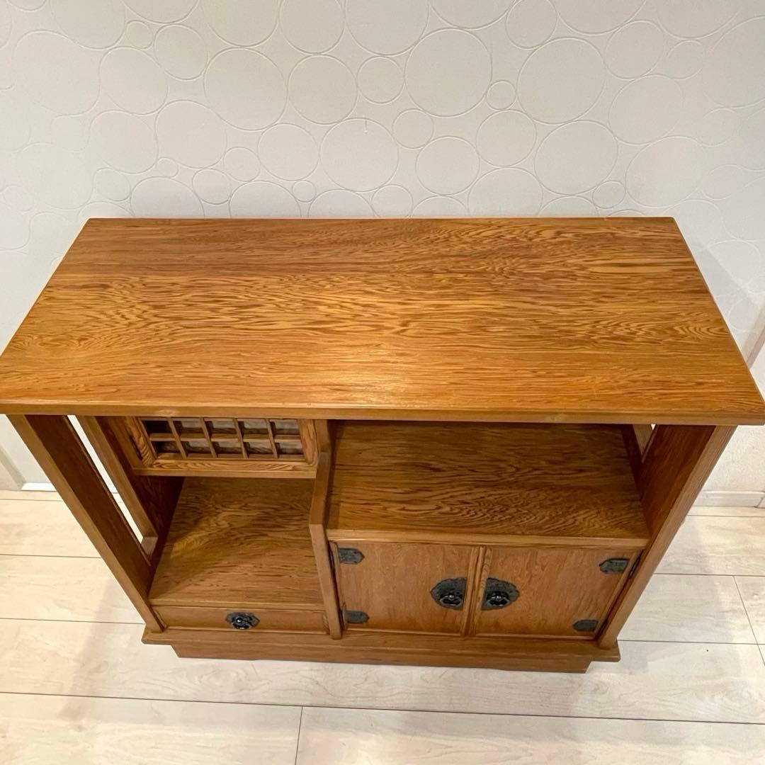 【希少】世界遺産屋久杉 茶棚 キャビネット 飾り棚 茶箪笥 和家具 焼印