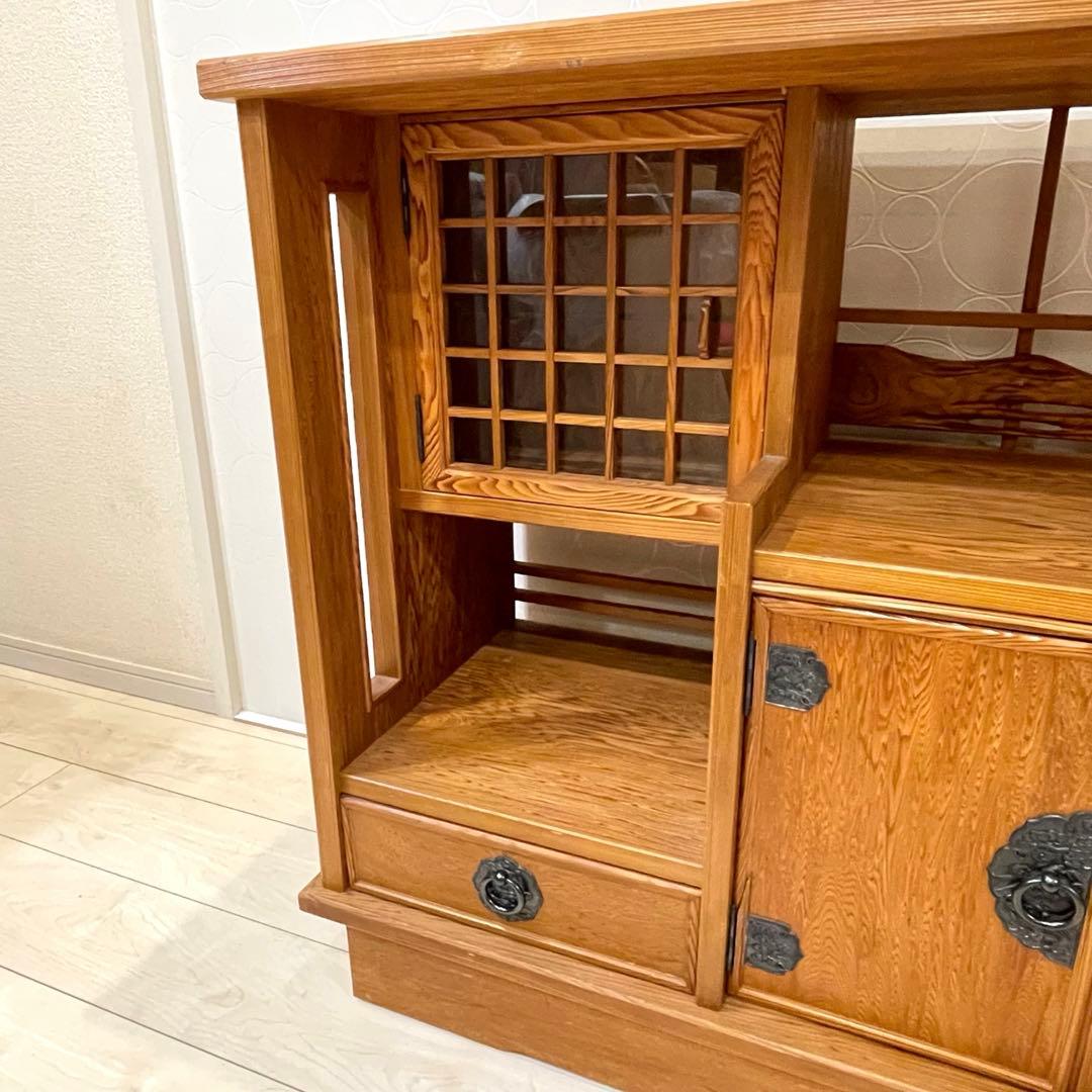 【希少】世界遺産屋久杉 茶棚 キャビネット 飾り棚 茶箪笥 和家具 焼印