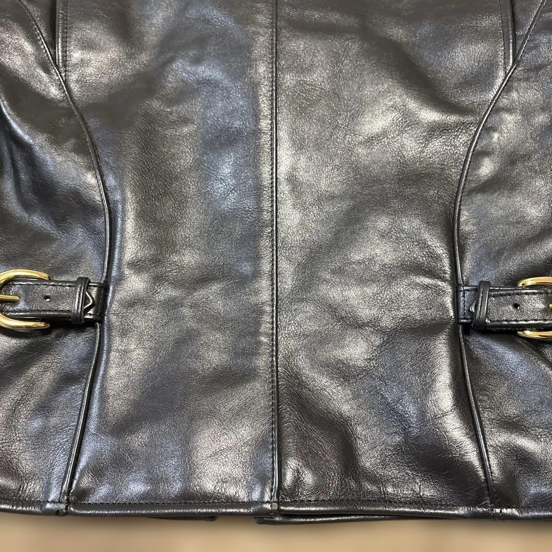 36inch 美品　バンソンB ブラック　レザー　シングルライダースジャケット