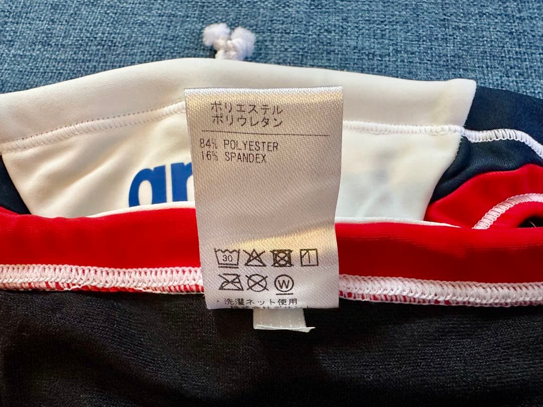 ジ*1様 arena メンズ 競パン Sサイズ　【ホワイト×レッド】