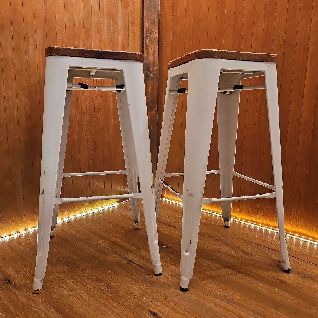 ２脚セット スタッキングスツール ヴィンテージスツール カウンターチェア