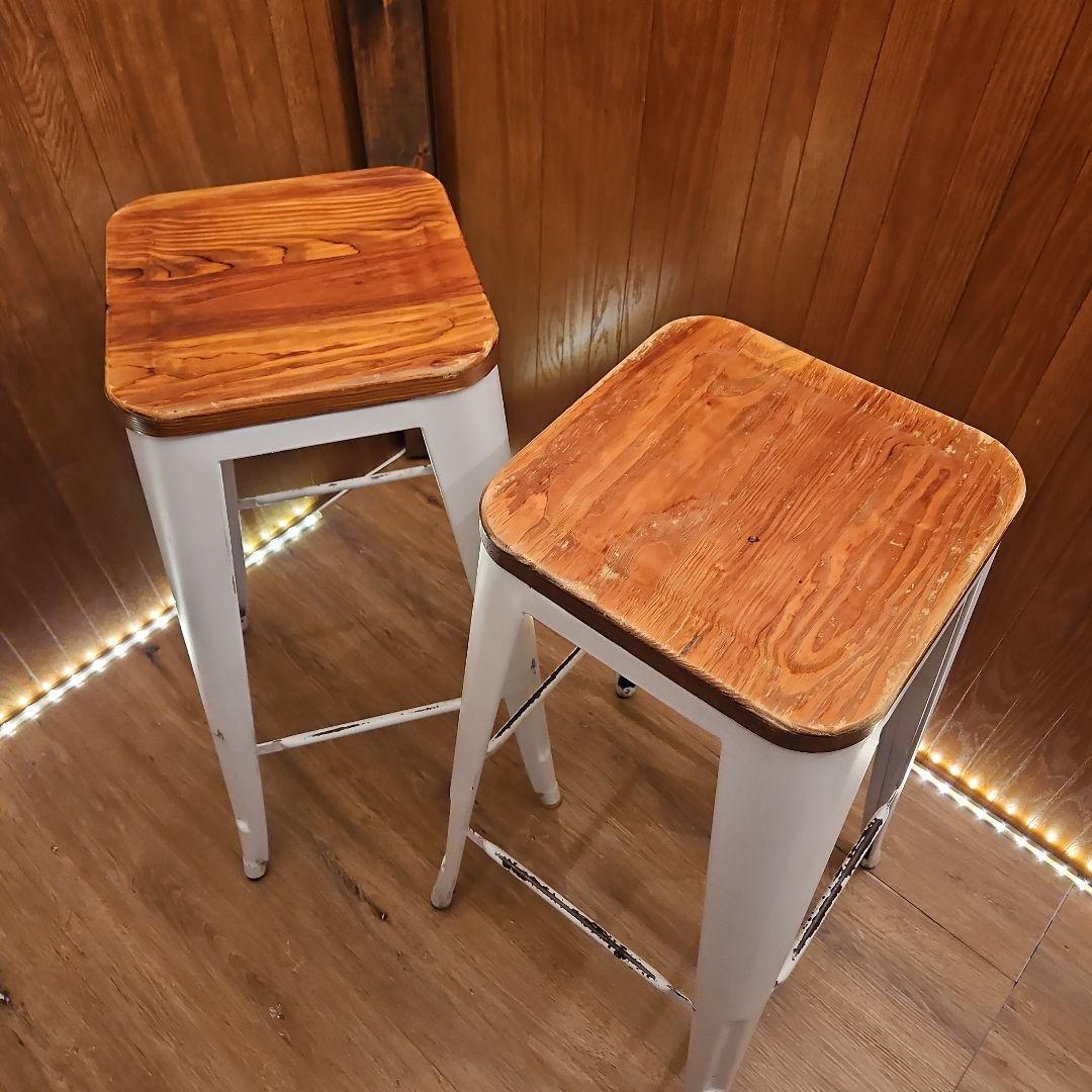 ２脚セット スタッキングスツール ヴィンテージスツール カウンターチェア