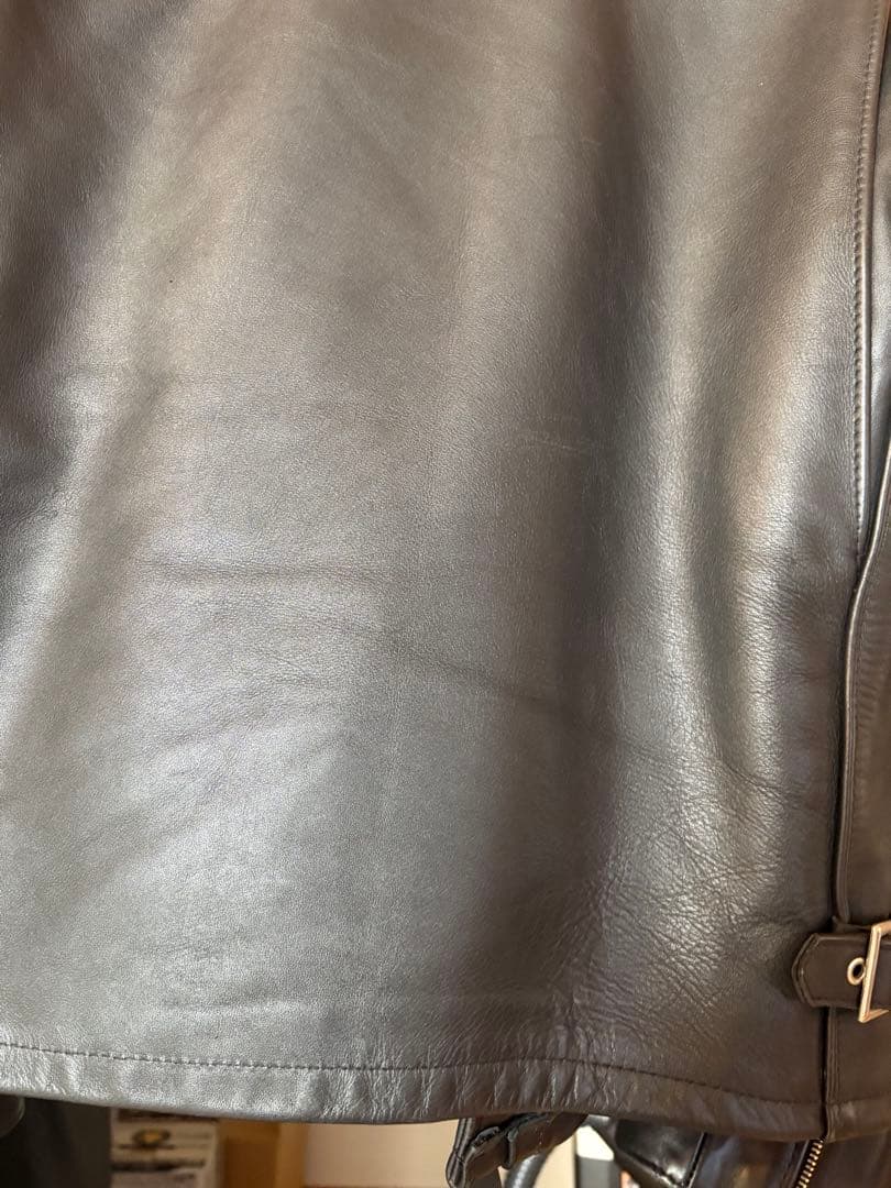 （美品）Schott ブラック シングルライダースジャケット641