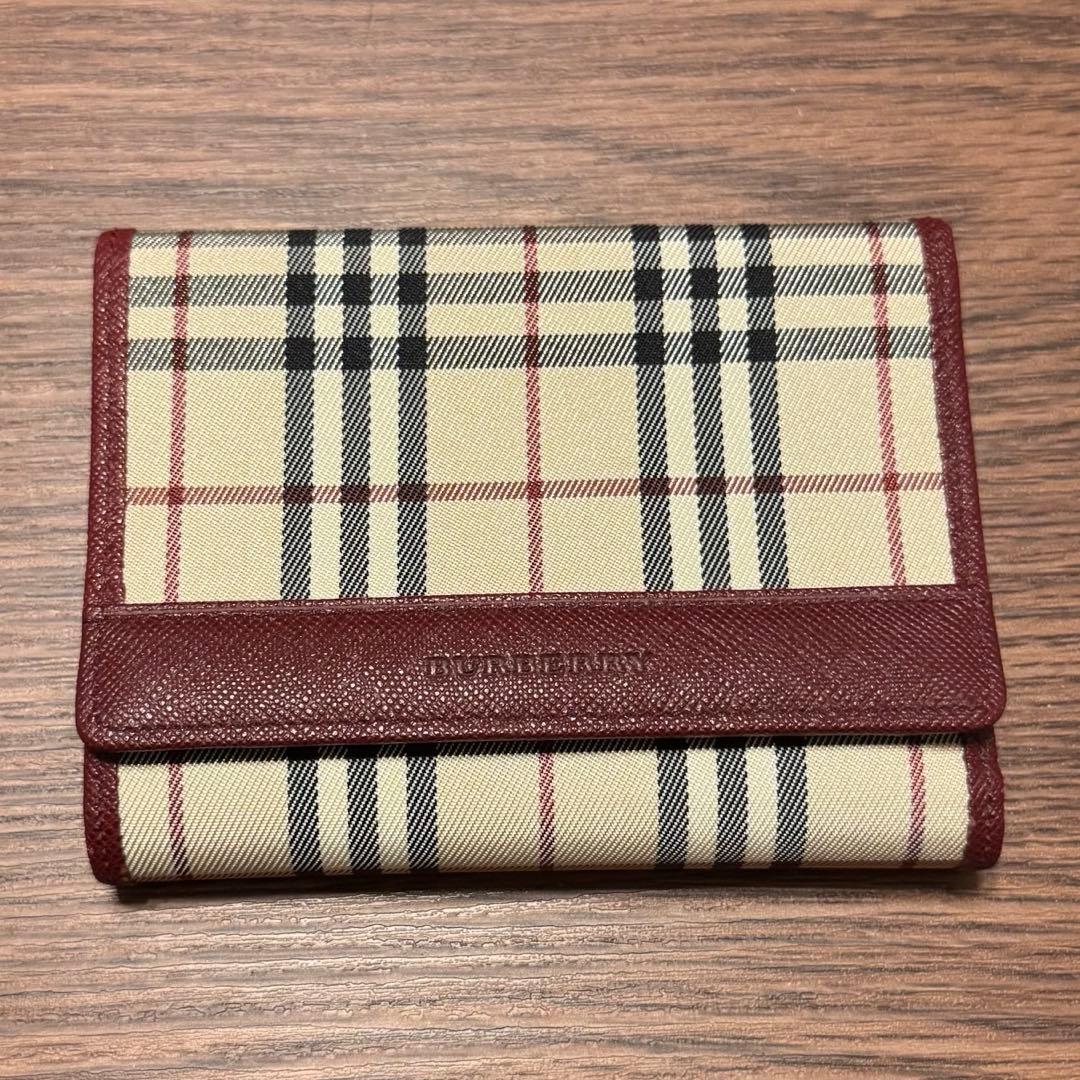 12/25日まで限定値下げ！【超美品】BURBERRY バーバリー 三つ折り財布
