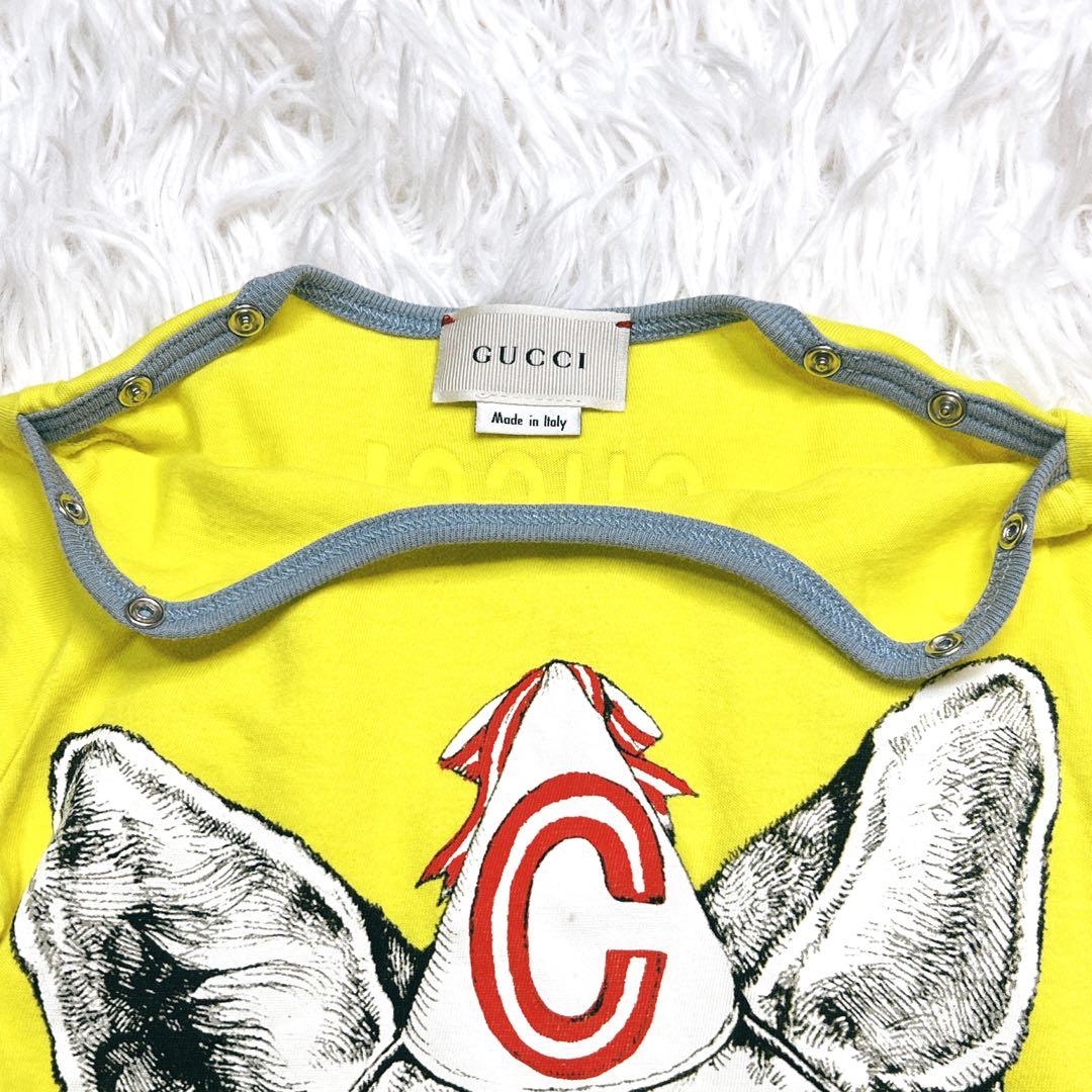 【箱付き】GUCCI×ヒグチユウココラボ Tシャツ95cm イエロー 犬 グッチ