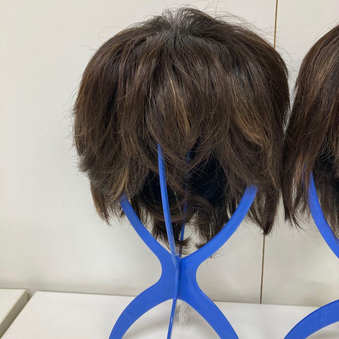 g514-28 フルウイッグ　ウィッグ　人毛ミックス　MIX 軽量　未使用