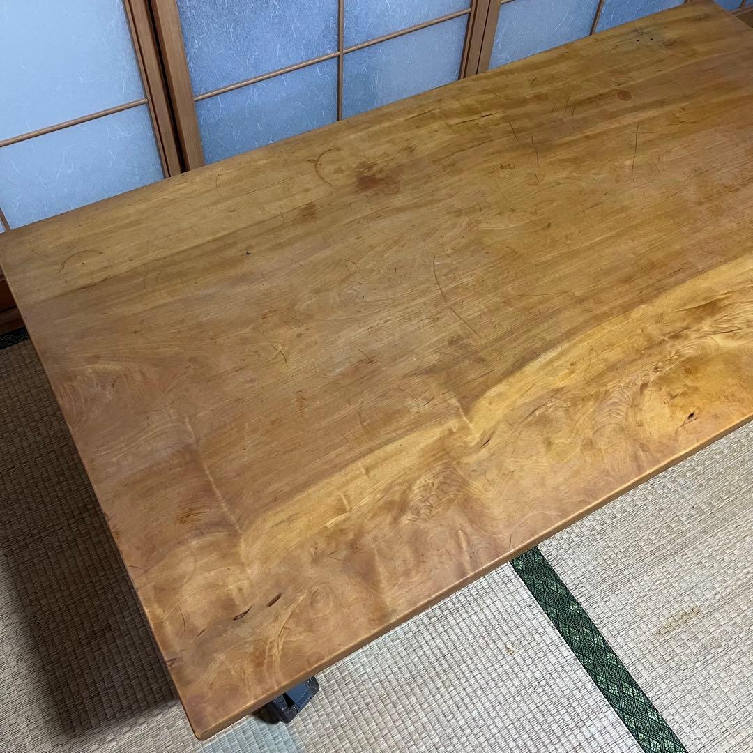 9/30まで掲載！　一枚板　ローテーブル　キャスターつき　コーヒーテーブル
