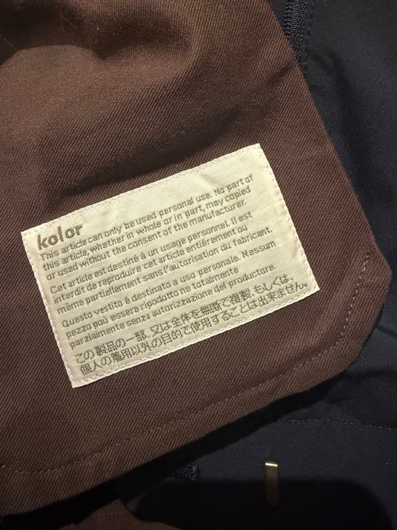 kolor 24SS 高密度ウェザーストレッチパンツ / ネイビー 3