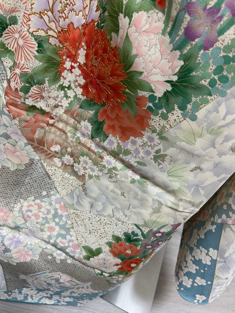 美品　振袖　フルセット　桜花柄振袖 豪華　金刺繍　着物
