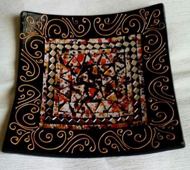 飾り皿　　アート　クリスマス