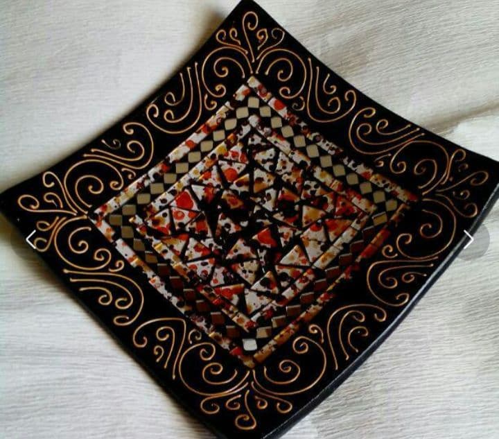 飾り皿　　アート　クリスマス