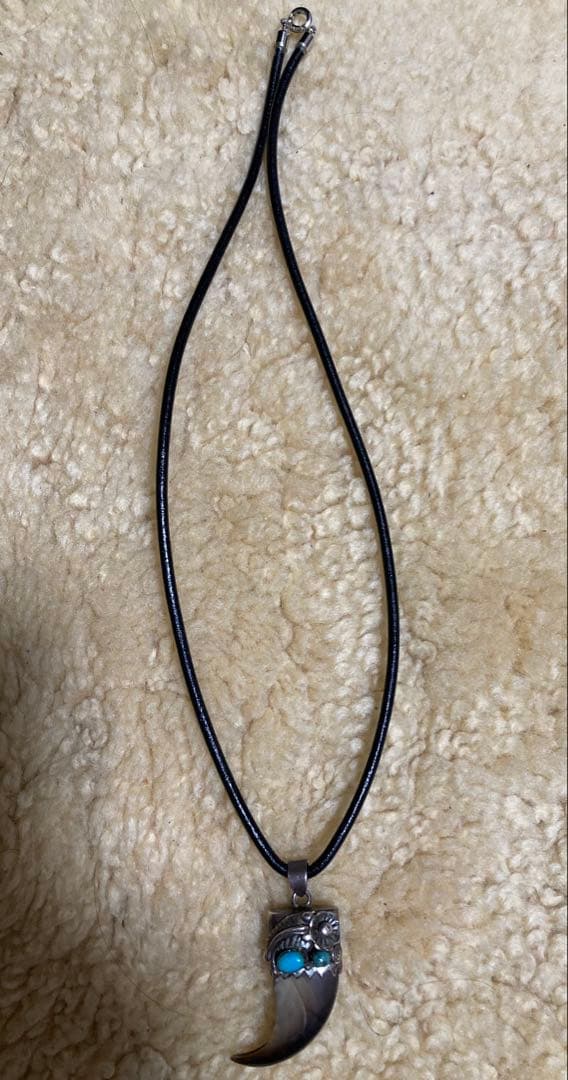 トルコ石付きシルバー925 ペンダント　インディアンジュエリー