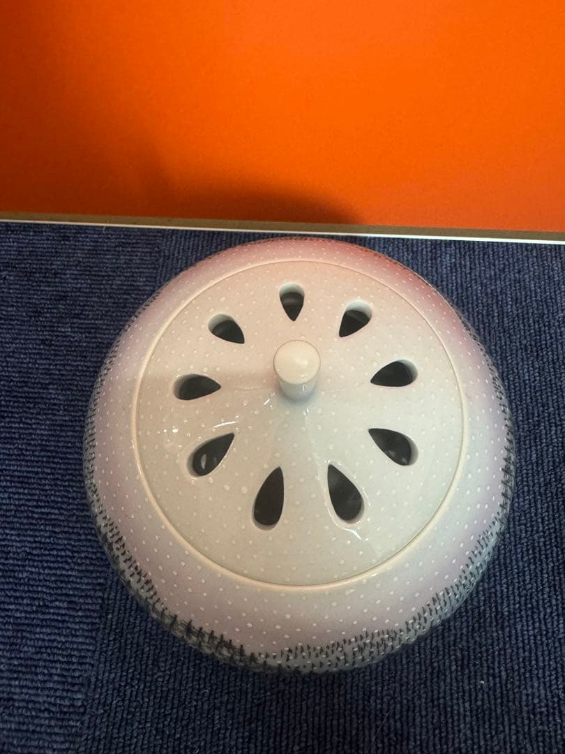 1680 有田焼 藤井朱明作 朝日雪香炉 染付樹海図細密絵付　未使用