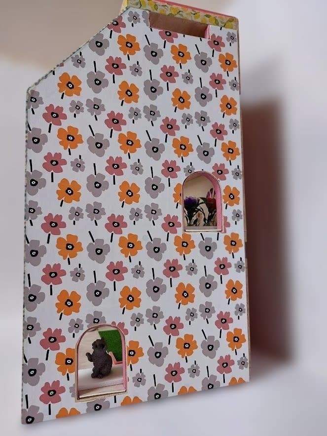 トミカ木製手作り駐車場（スモ－ルピンク）SP04