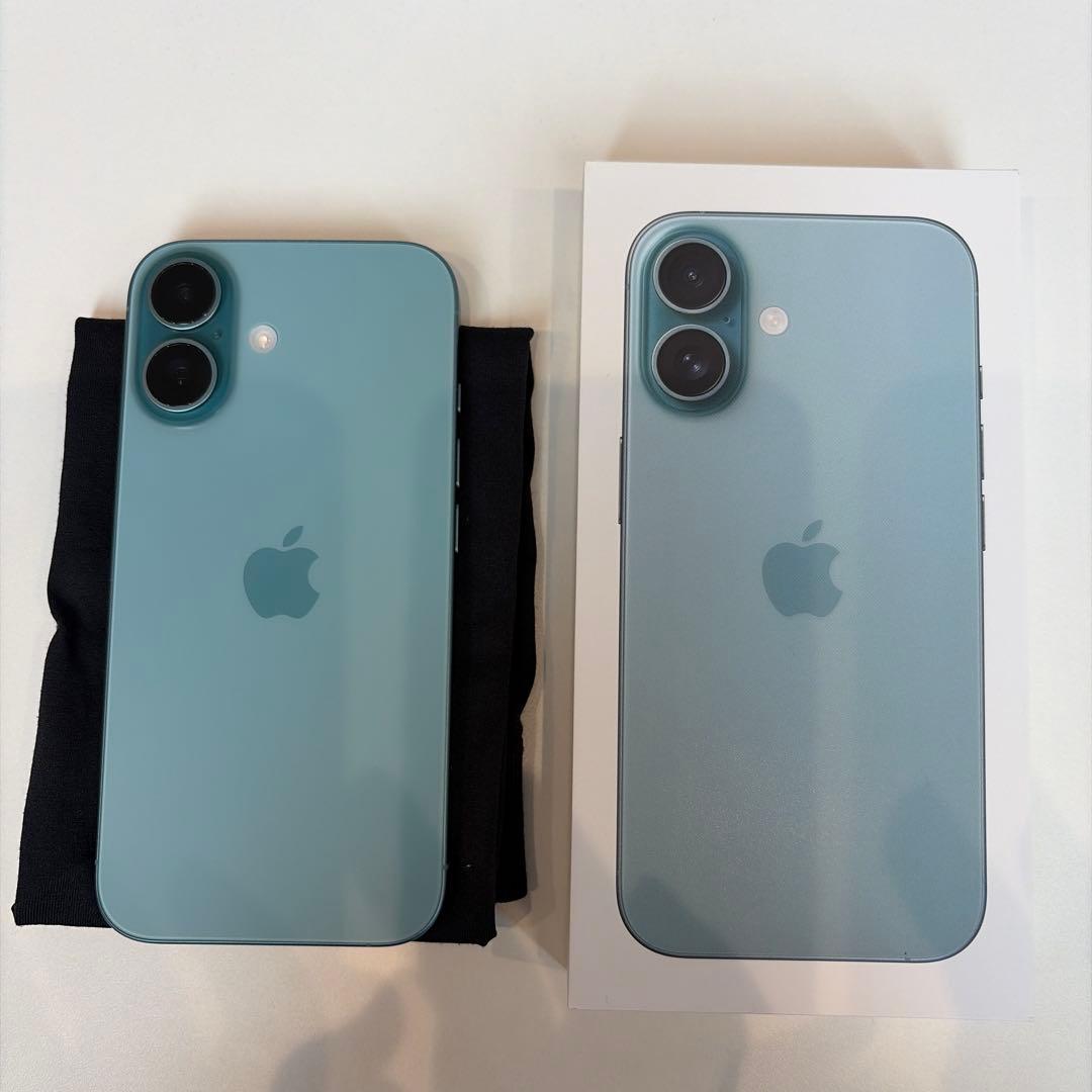 Apple iPhone 16 128GB 緑（ティール）バッテリー100%