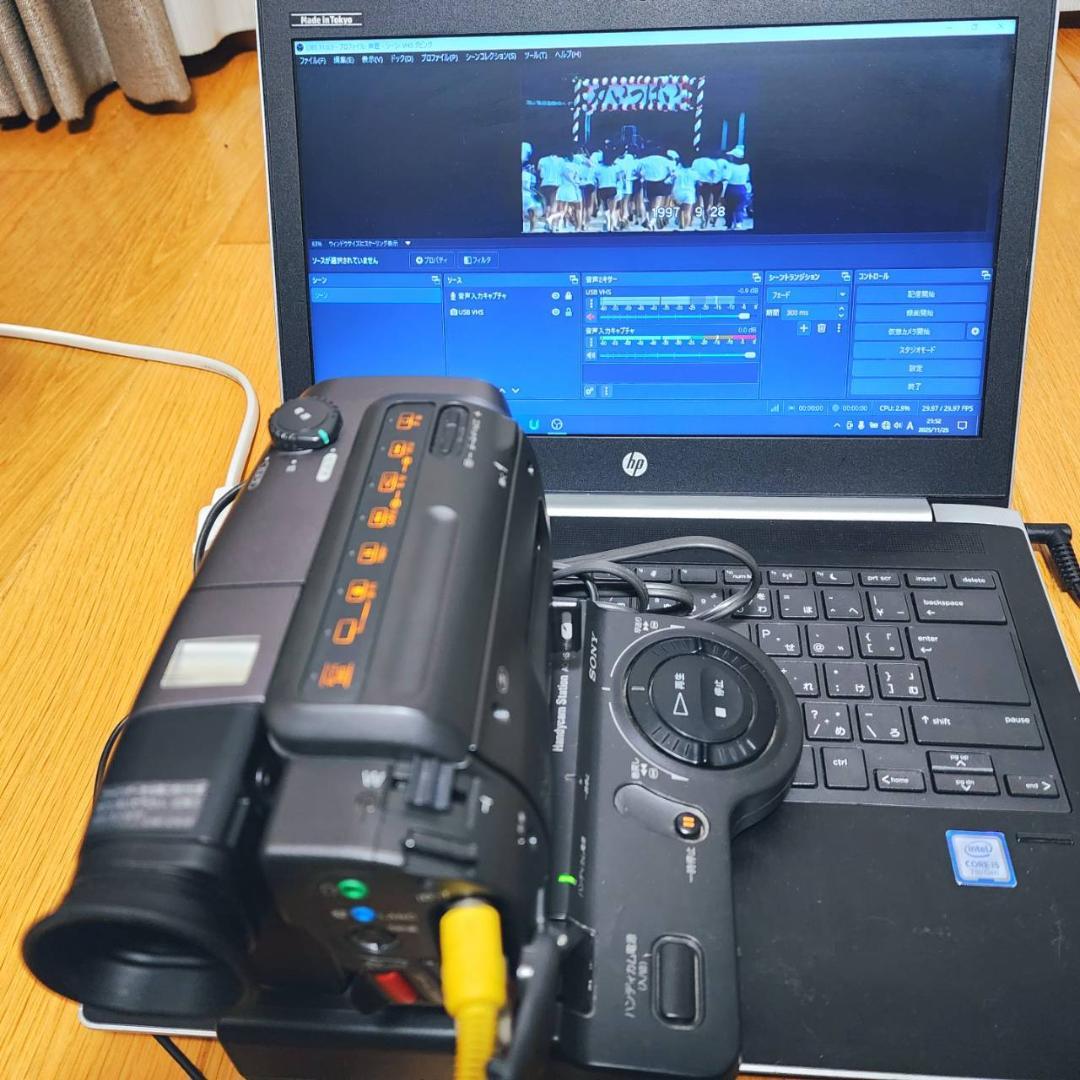 【動作確認済】高画質 SONY Hi8 8ミリ ビデオカメラ ステーションセット