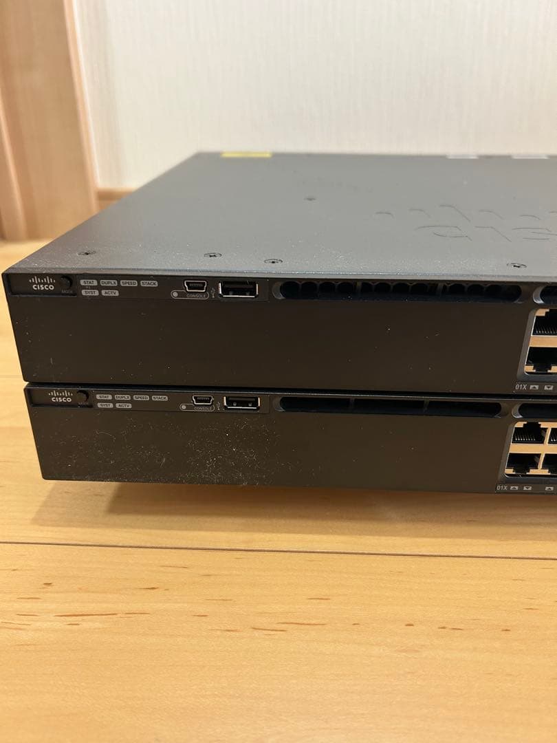 【 CCNA、CCNP】2台セットCisco L3スイッチ3650
