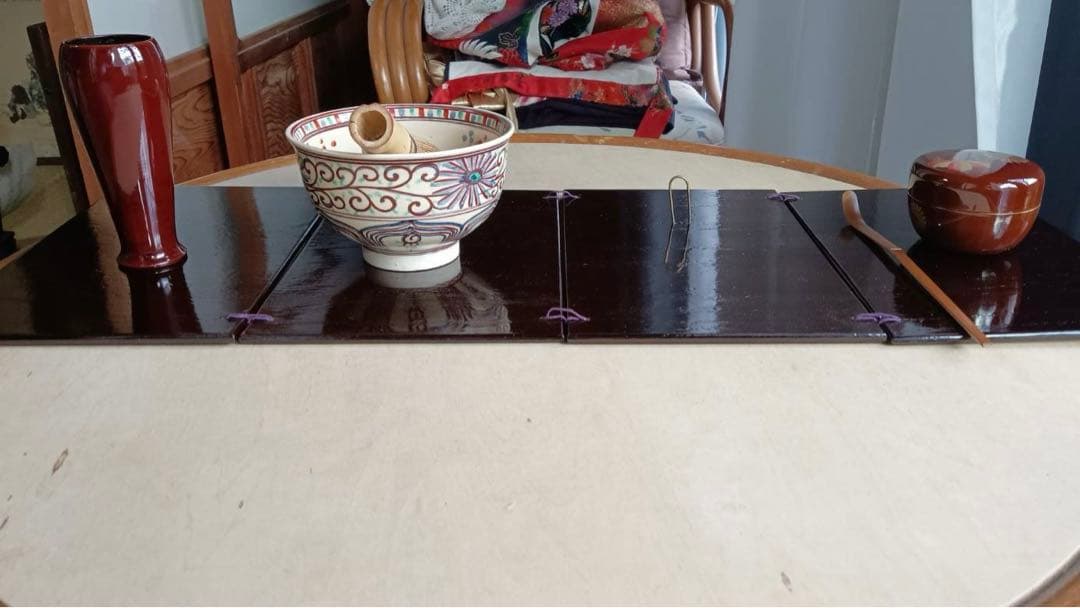 お値下げしました‼︎茶箱　点前一式フルセット春慶塗り