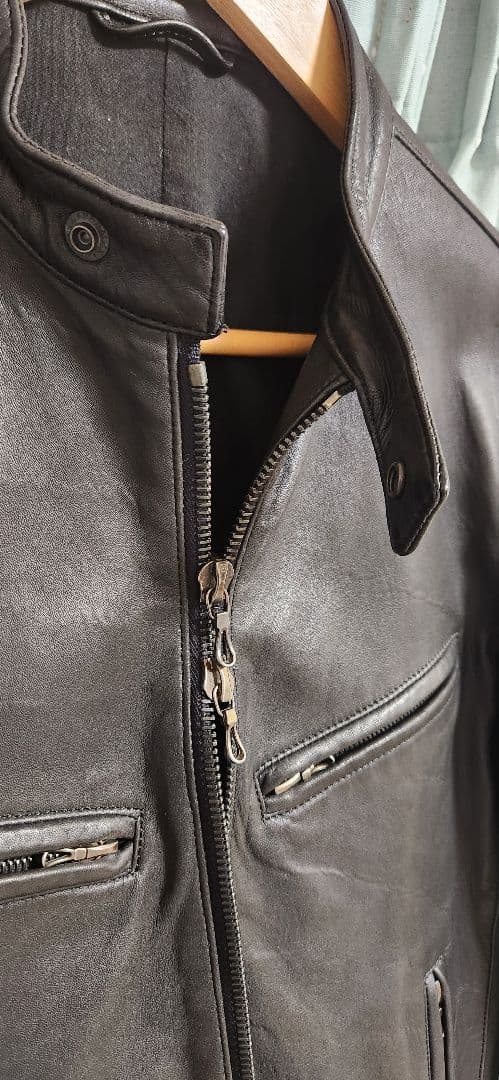 中田英寿着用 アタッチメント ラムレザー シングルライダース