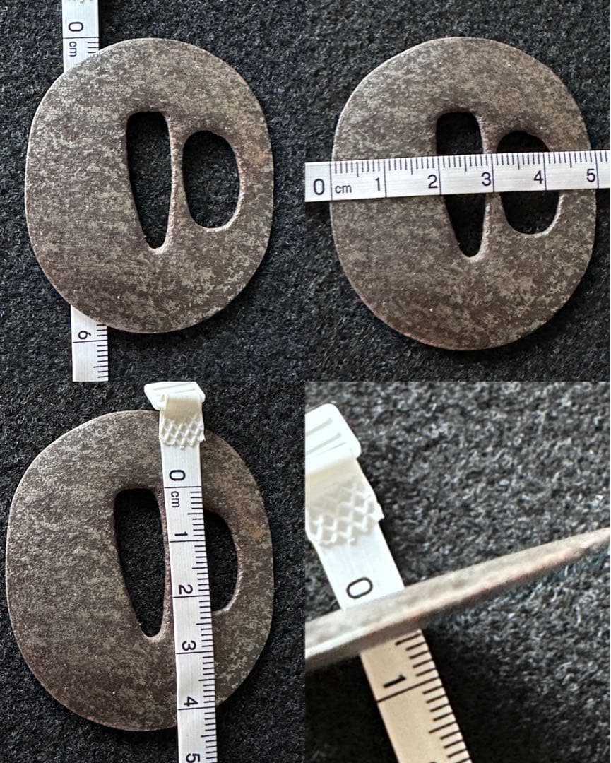 時代武具　鍔 鉄地銅地鍔四点セット　江戸時代　鐔