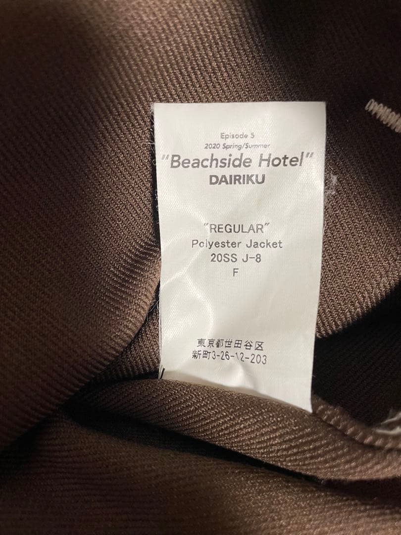ジャケット・アウター DAIRIKU 20SS Regular Polyester Jacket