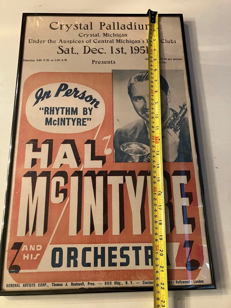 Hal McIntyre ビンテージ コンサートポスター