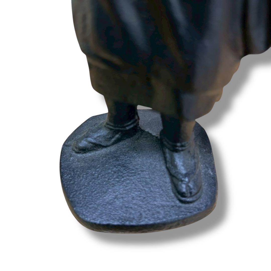 【未使用】盛岡 南部鉄器 松尾芭蕉 像 20㎝ 南部鉄器会館購入品