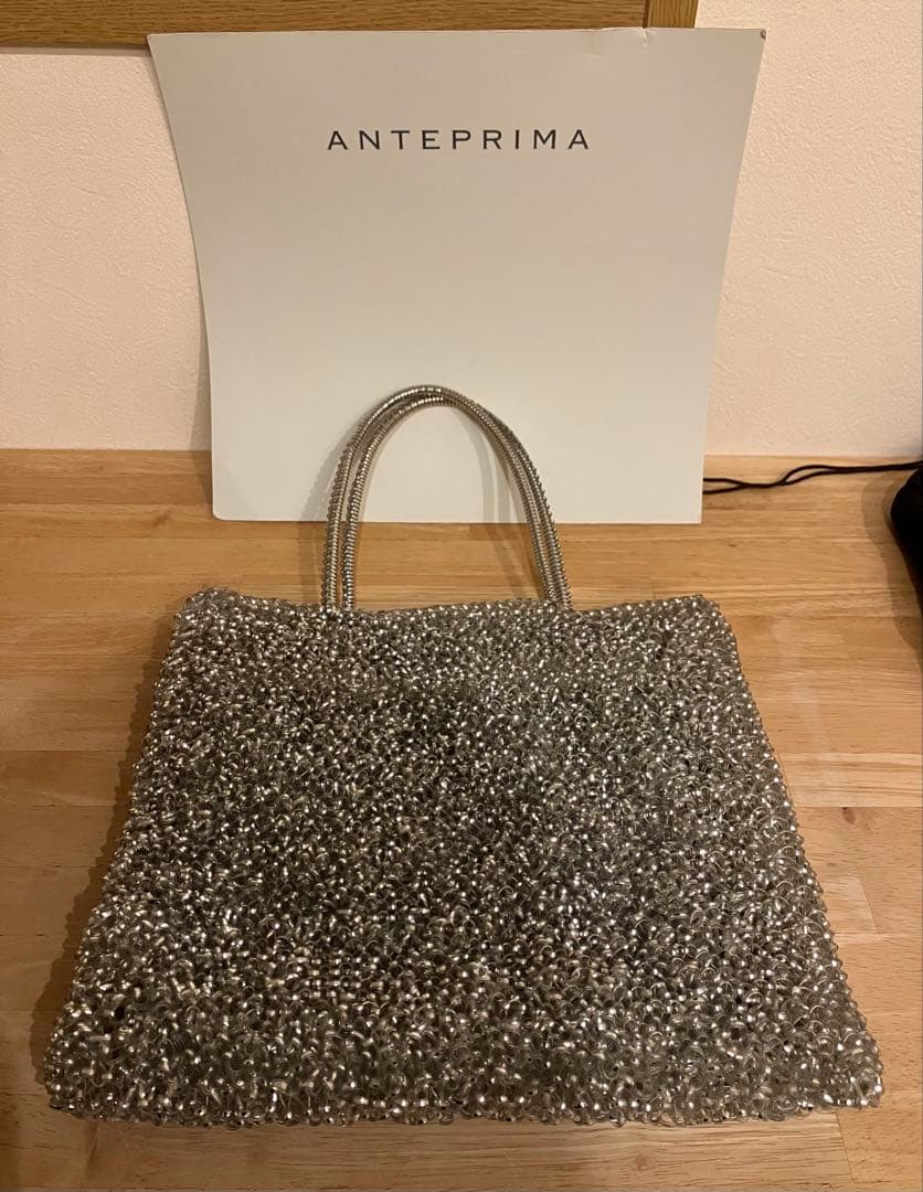 《中古》ANTEPRIMA シルバービーズ ハンドバッグ