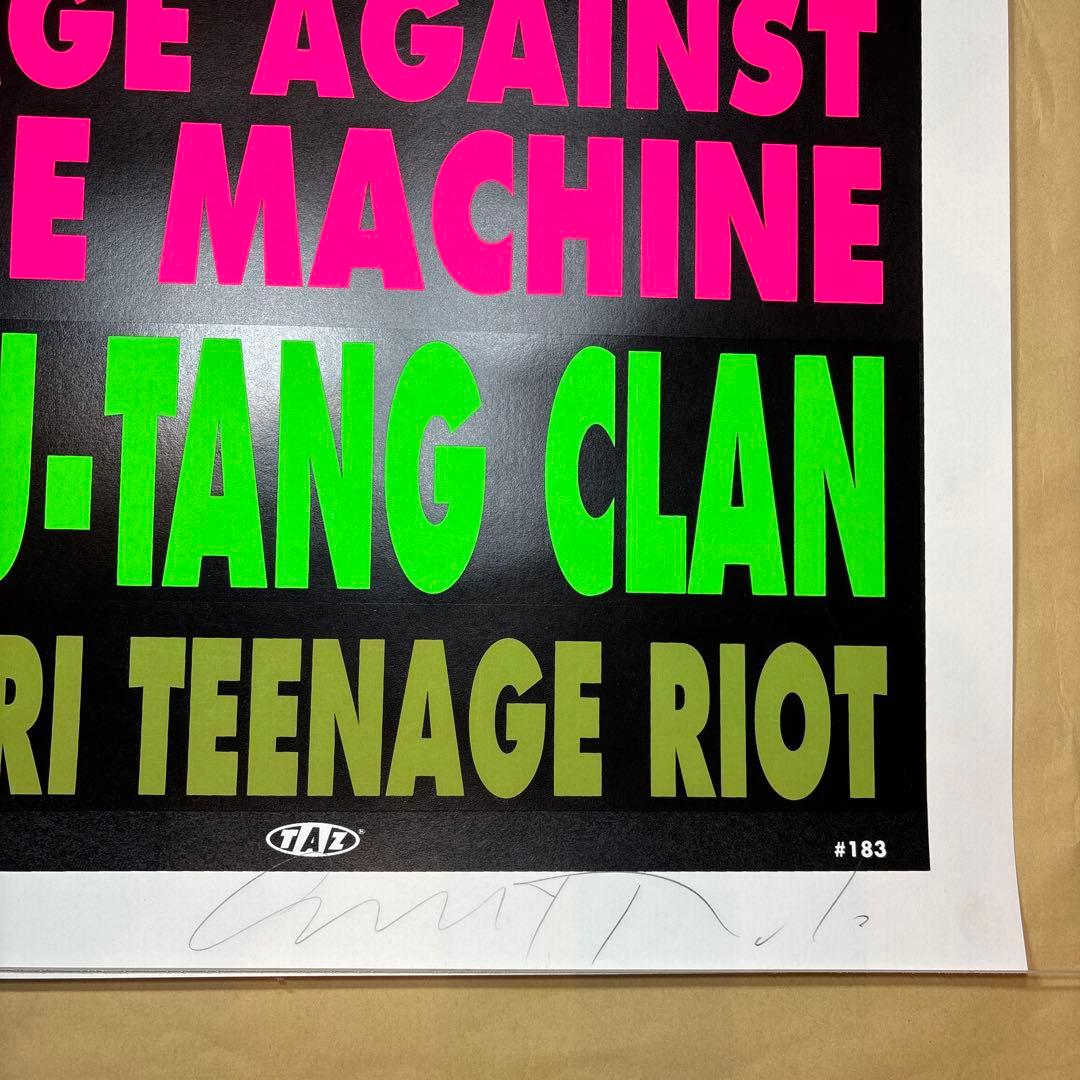 TAZ RAGE AGAINST THE MACHINEシルクスクリーンポスター