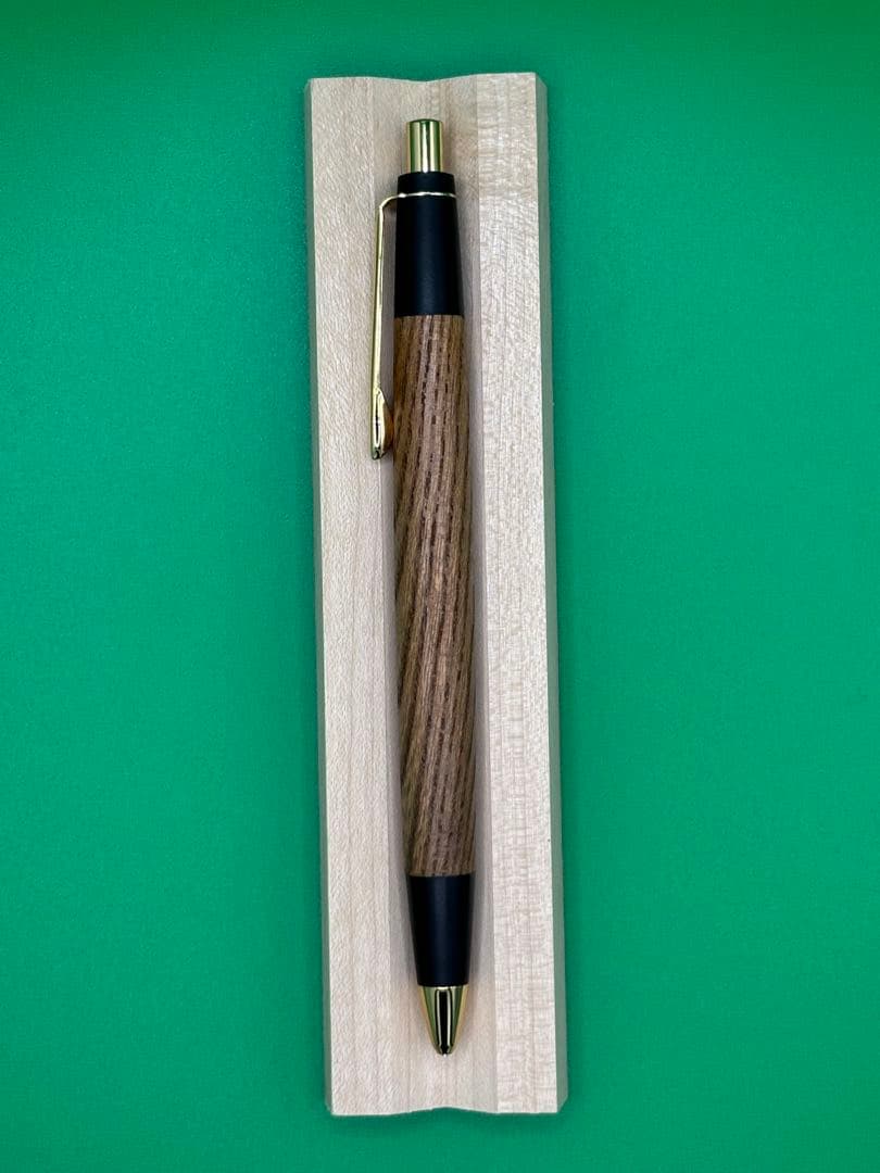 野原工芸　新型　旧クリップ　シャープペン　けやき　欅　ゴールド