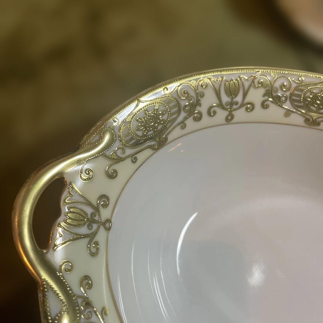 オールドノリタケOLD NORITAKEスープ皿大金彩