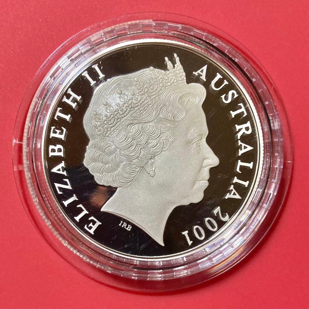 オーストラリア　カンガルー　プルーフ　銀貨　2001　1オンス　証明書　箱付き
