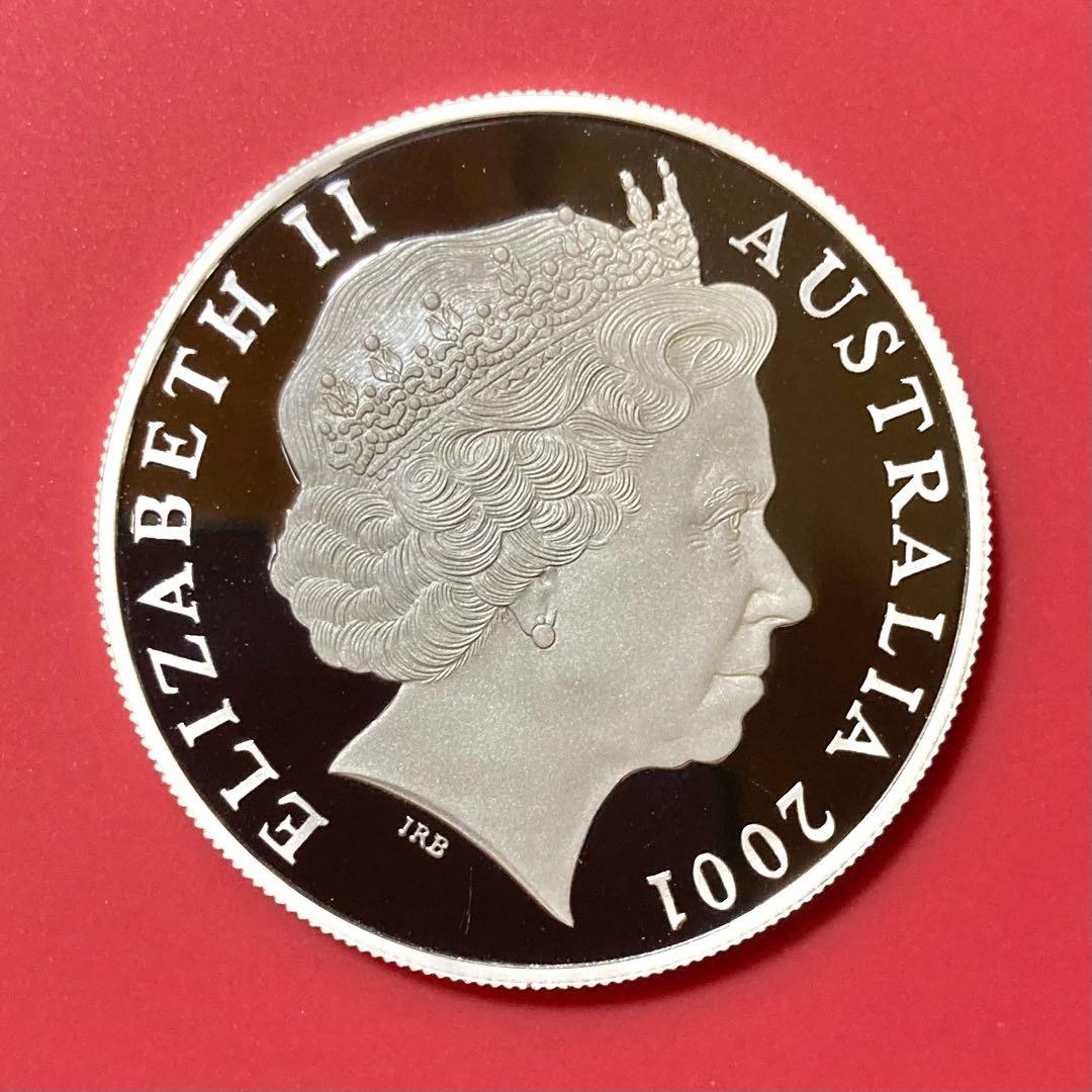 オーストラリア　カンガルー　プルーフ　銀貨　2001　1オンス　証明書　箱付き
