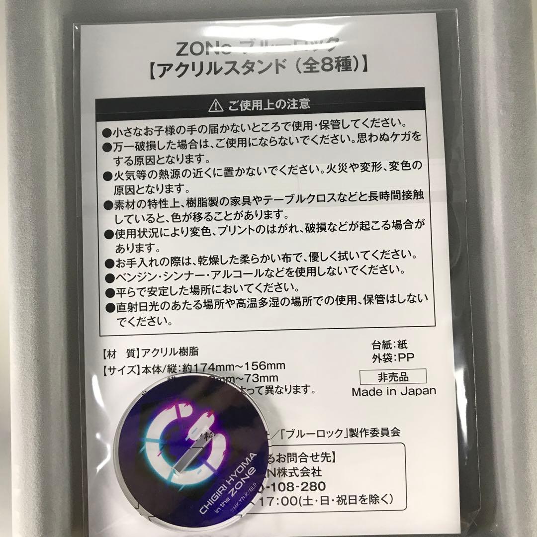 ZONe ブルーロック アクリルスタンド 使用済QUOカード千切 豹馬