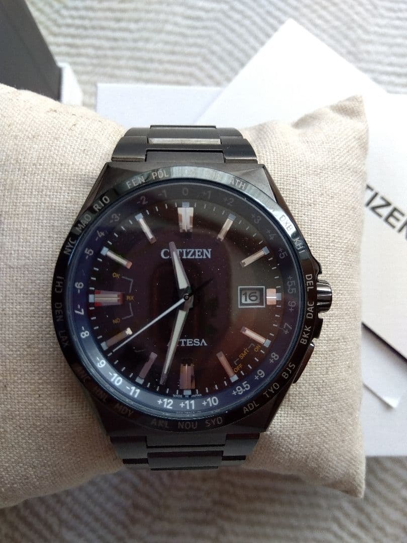 CITIZEN ATESA ブラック腕時計