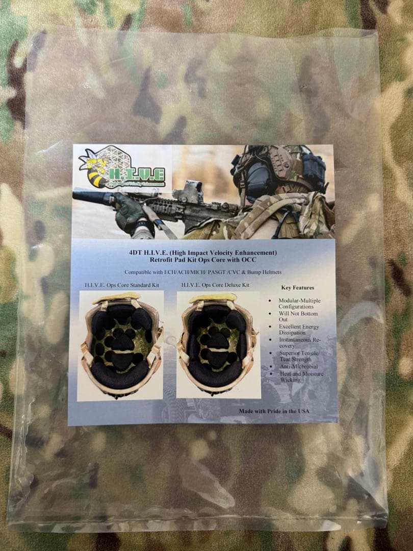 実物新品4Dtactical H.I.V.E OpsCore 用パッド 1/2”