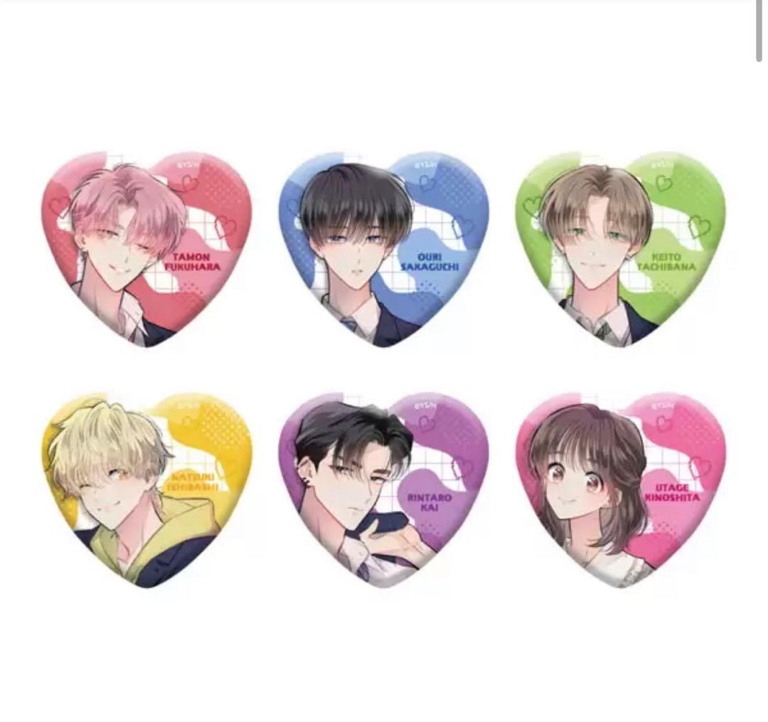 多聞くん今どっち コラボカフェ トレーディング ハート缶バッジ コンプリート