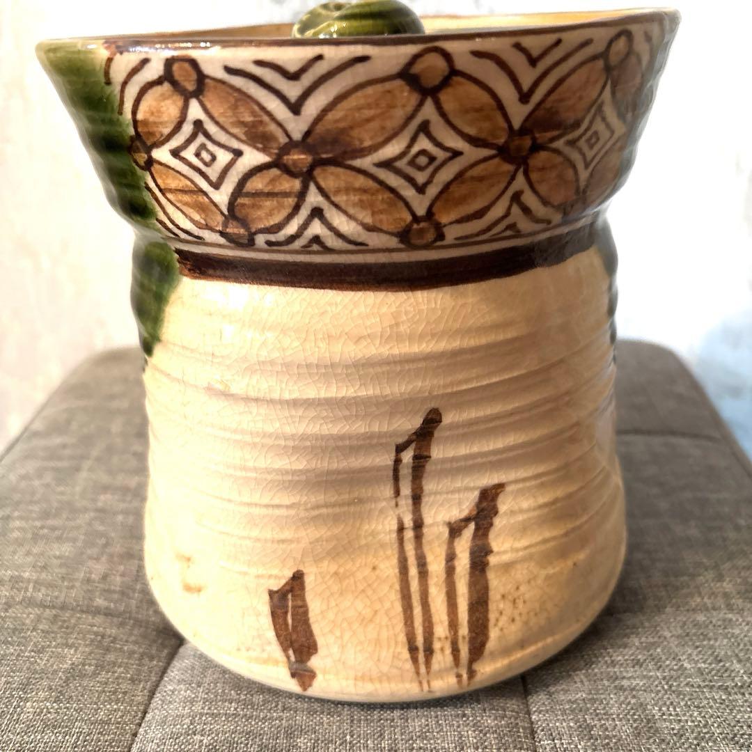 【 水指 / 織部焼 】 茶道具 茶道 伝統陶芸品