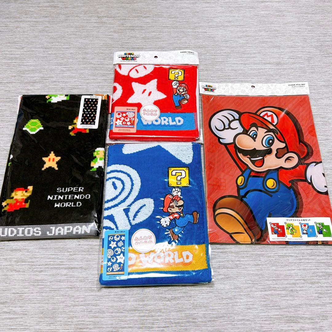 スーパーマリオ　USJ マリオ　フェイスタオル　ハンドタオル　廃盤 新品